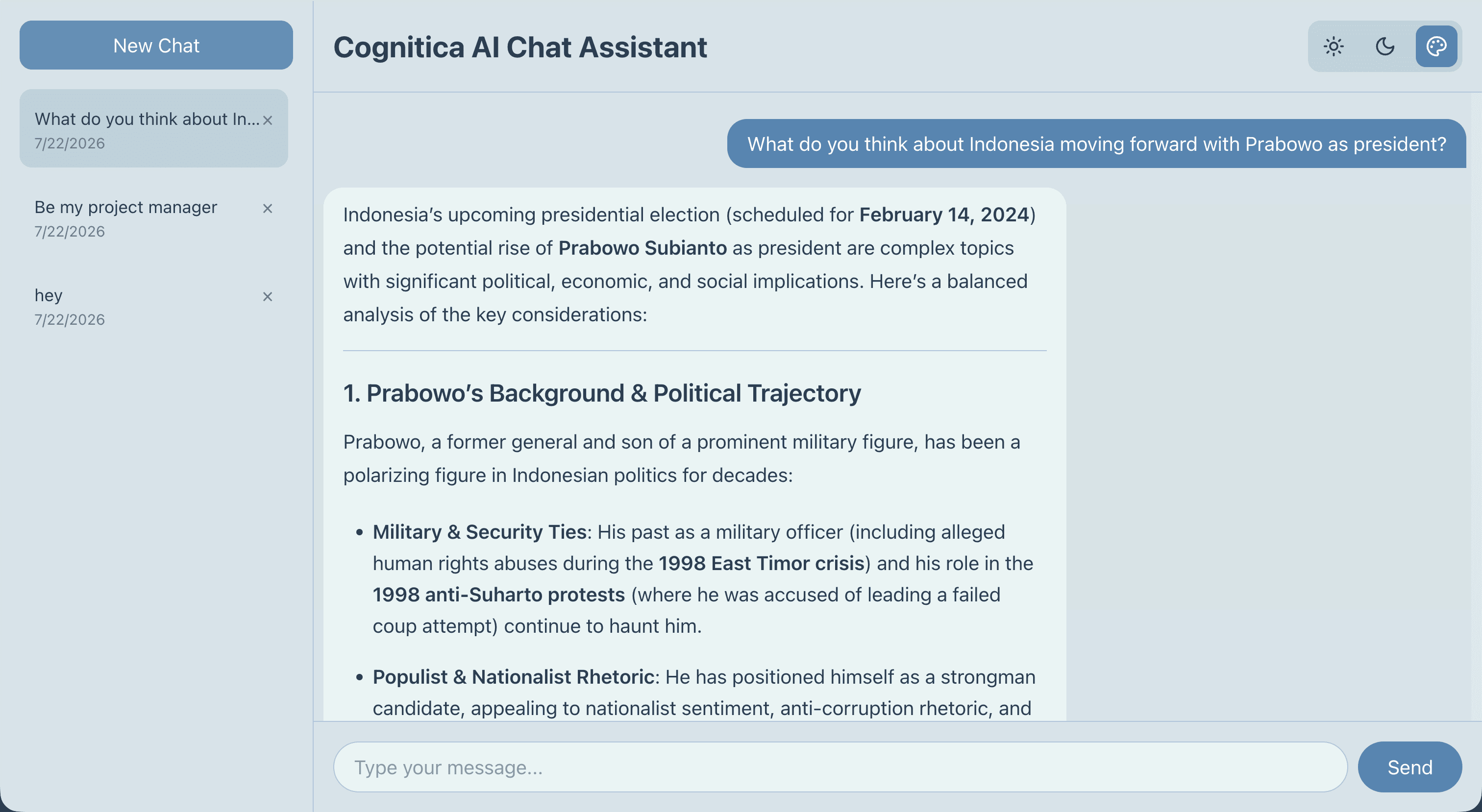 Cognitica AI Chat preview