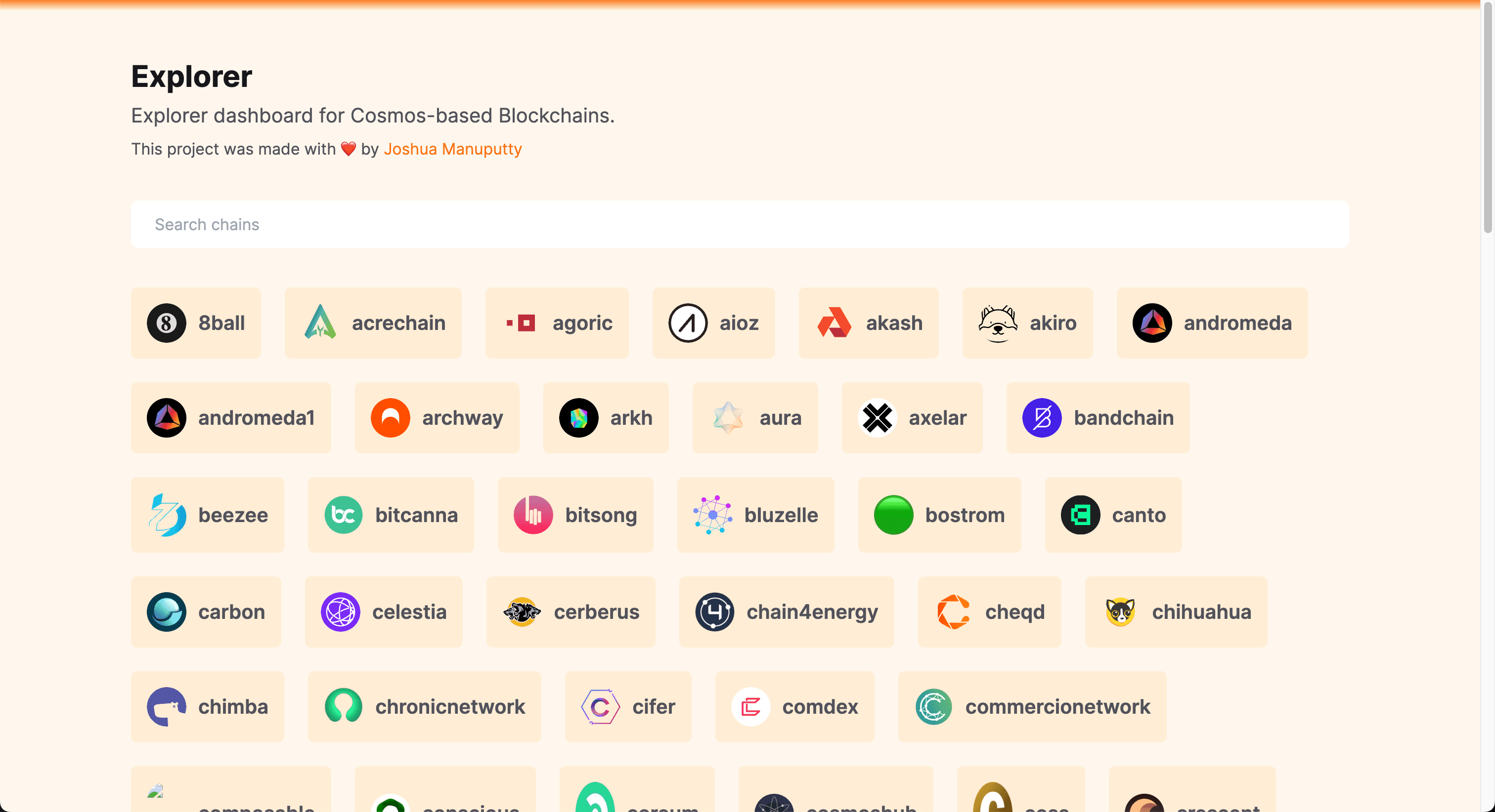 Cosmos Explorer preview
