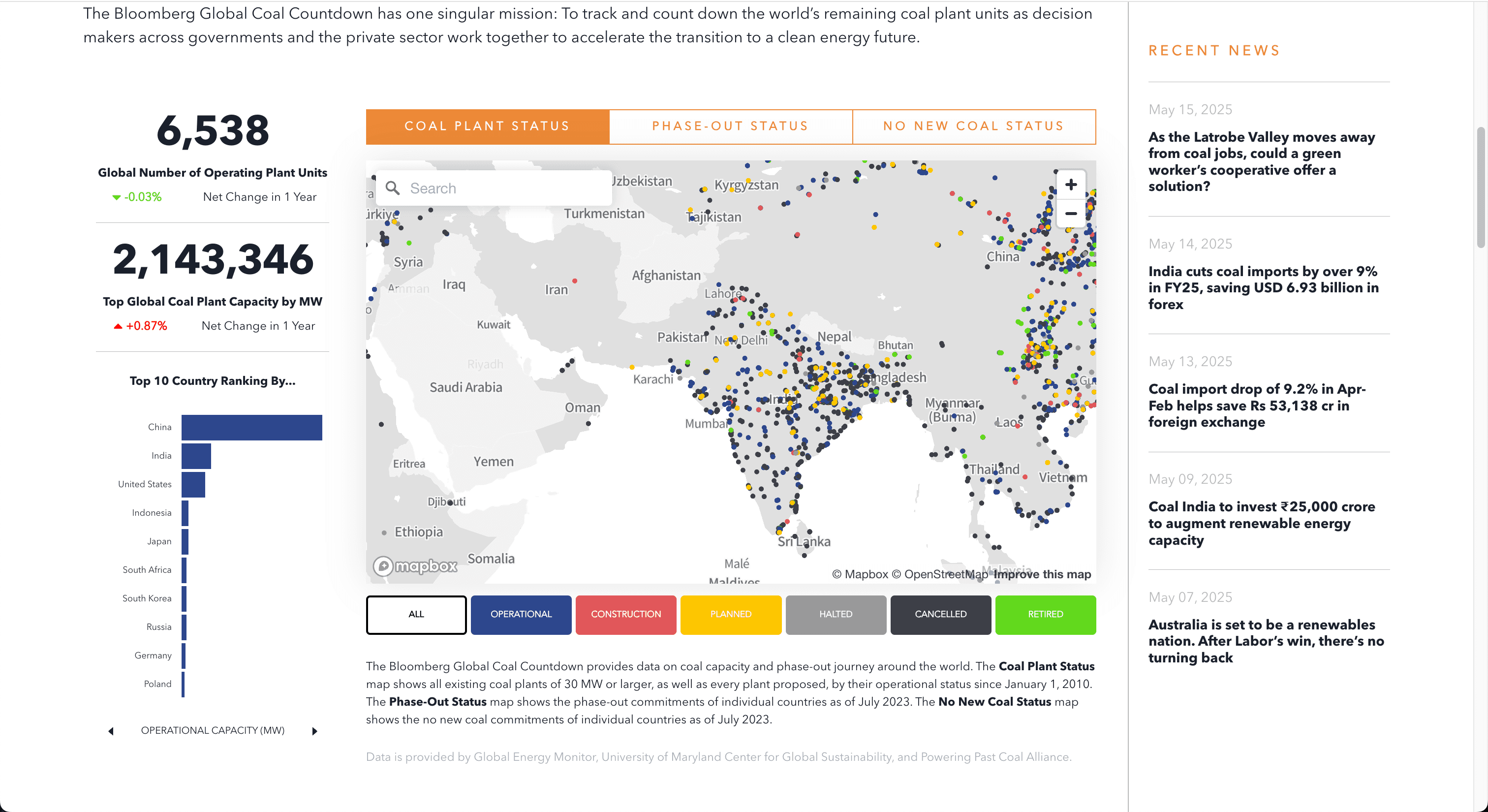 Bloomberg Global Coal Countdown preview